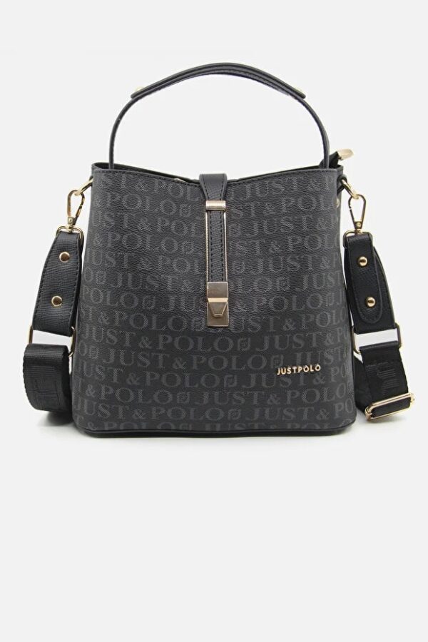 Structured Black Crossbody Handbag