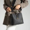 Structured Black Crossbody Handbag