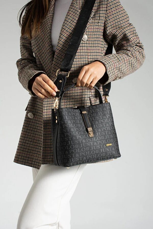 Structured Black Crossbody Handbag