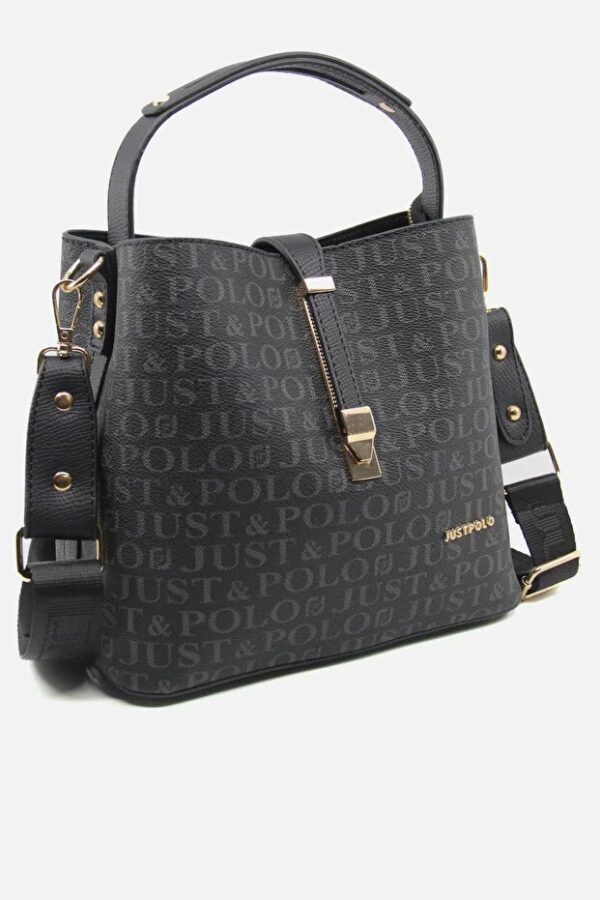 Structured Black Crossbody Handbag