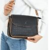 Adjustable Strap Textured Handbag for Women