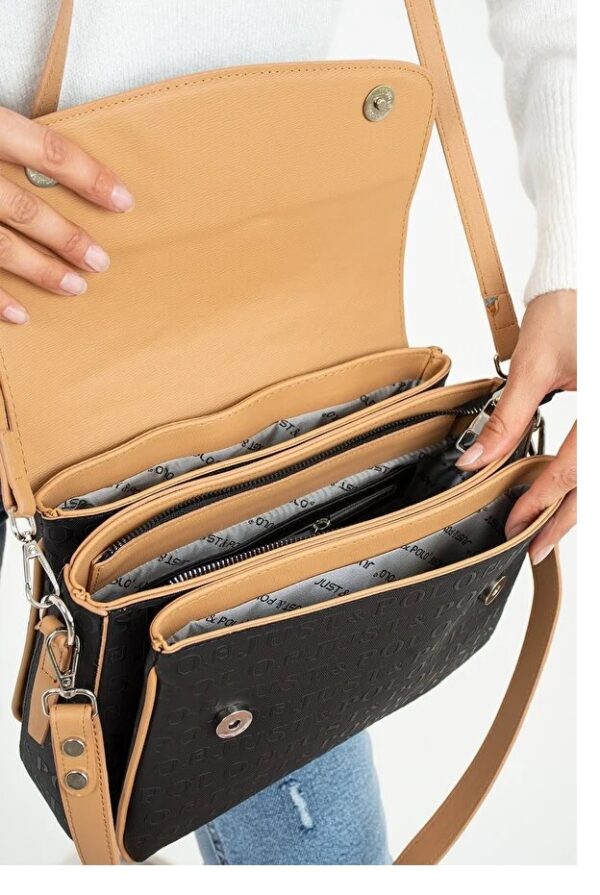 Adjustable Strap Textured Handbag for Women