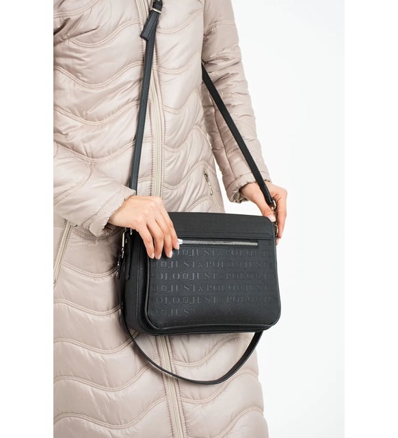 Just Polo Women's Large Embossed Shoulder Bag