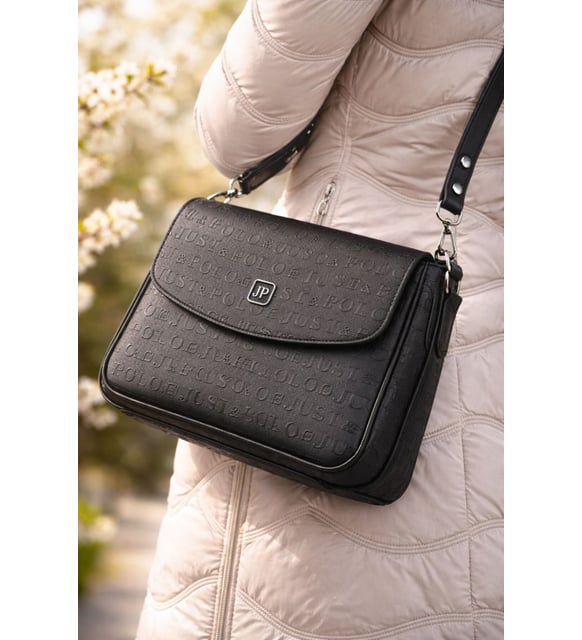 Just Polo Women's Large Embossed Shoulder Bag