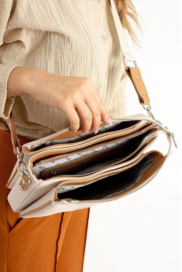 Adjustable Strap Textured Handbag for Women