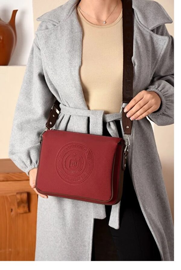 Adjustable Strap Textured Handbag for Women