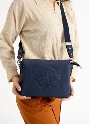Soft Textured Shoulder Handbag